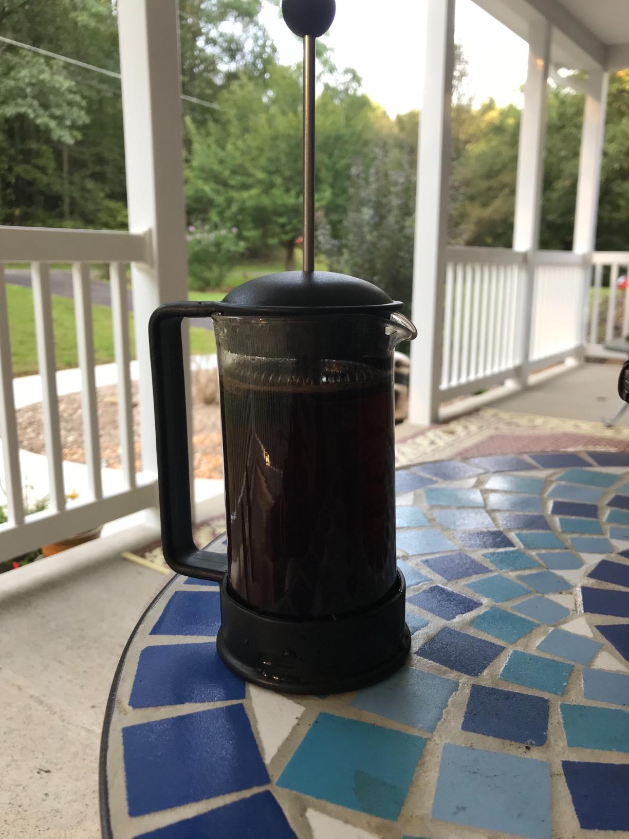 Bodum 34oz Brazil French Press Coffee Maker, High-Heat Borosilicate Glass, Black - Made in Portugal customer photo 2