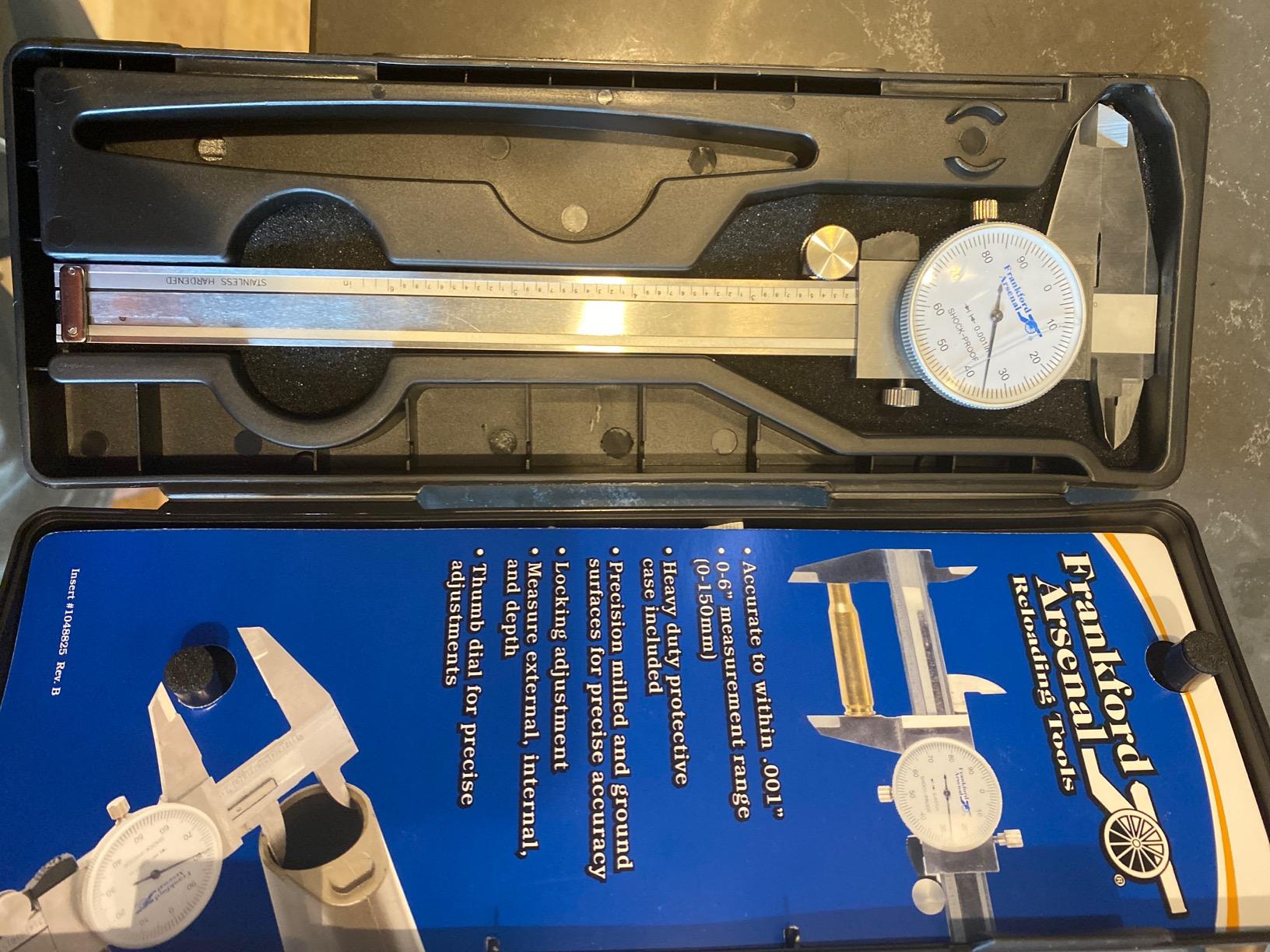Frankford Arsenal Stainless Steel Dial Caliper with Case for Reloading customer photo 1