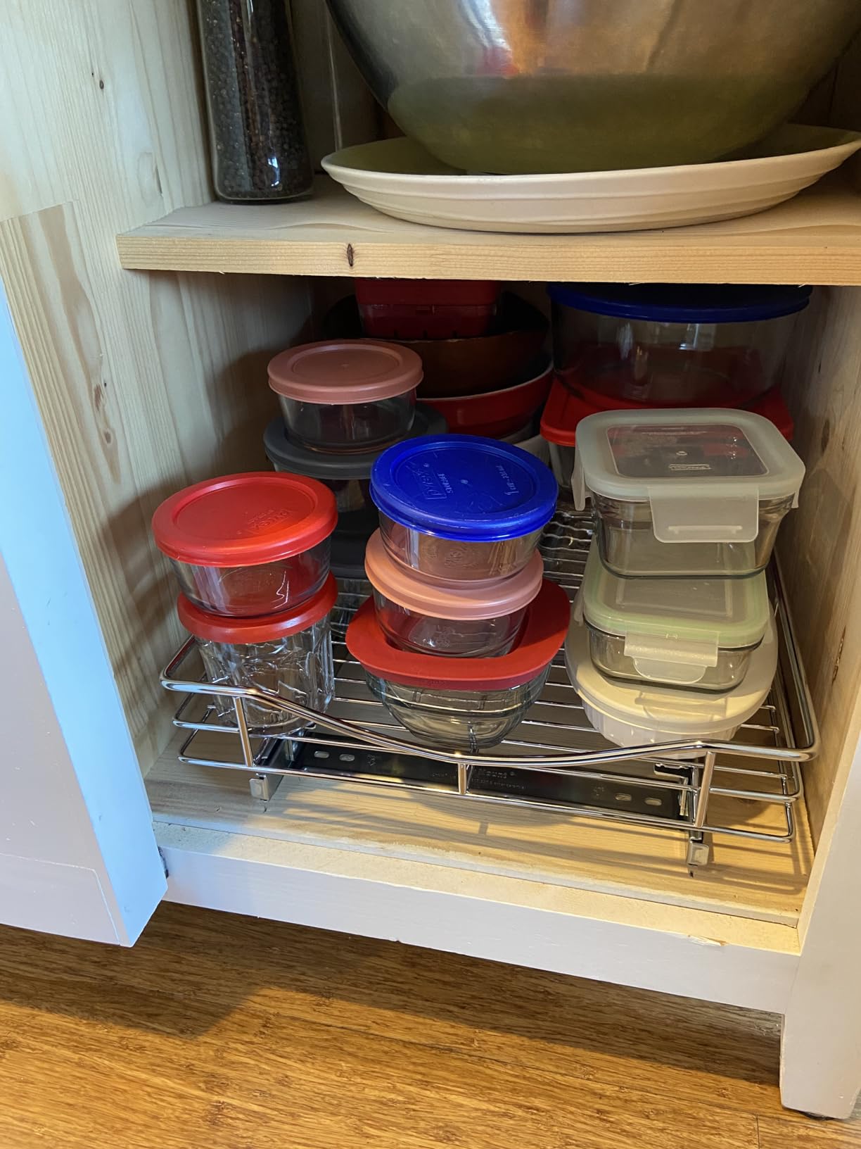 LYNK PROFESSIONAL Pull Out Cabinet Organizer, Kitchen Slide Out Drawer | 20W x 21D chrome rollout shelf creates easy-access storage for cookware, pantry items and kitchen essentials inside cabinets customer photo 1