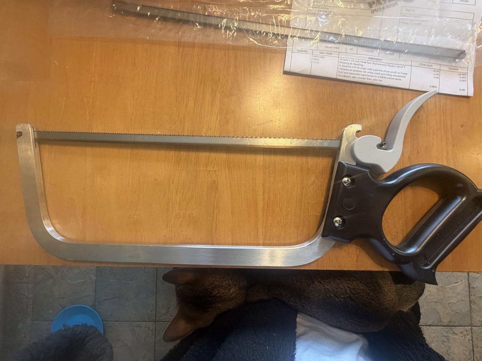 Weston Butcher Meat and Bone Saw with 22 Inch Stainless Steel Serrated Blade with Quick Release Handle (47-2201) customer photo 1