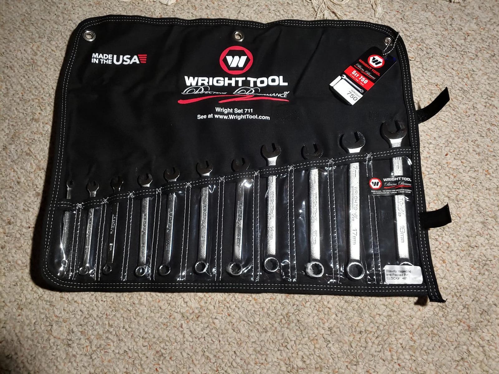 Wright Tool 758 Combination Wrench Set 12 Point Metric Satin Finish 18 Piece 7MM - 24MM Forged Steel USA Made Anti-Slip Hand Tool Wright Grip 2.0 customer photo 1