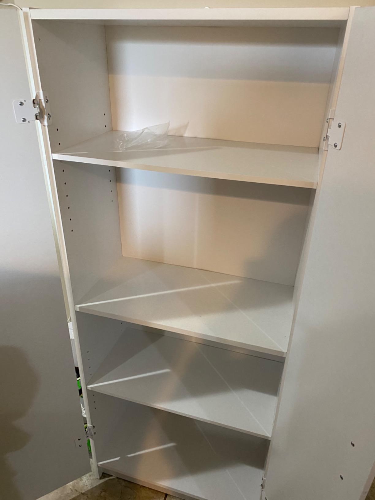 ClosetMaid Pantry Cabinet Cupboard with 2 Doors, Adjustable Shelves, Standing, Storage for Kitchen, Laundry or Utility Room, White customer photo 1