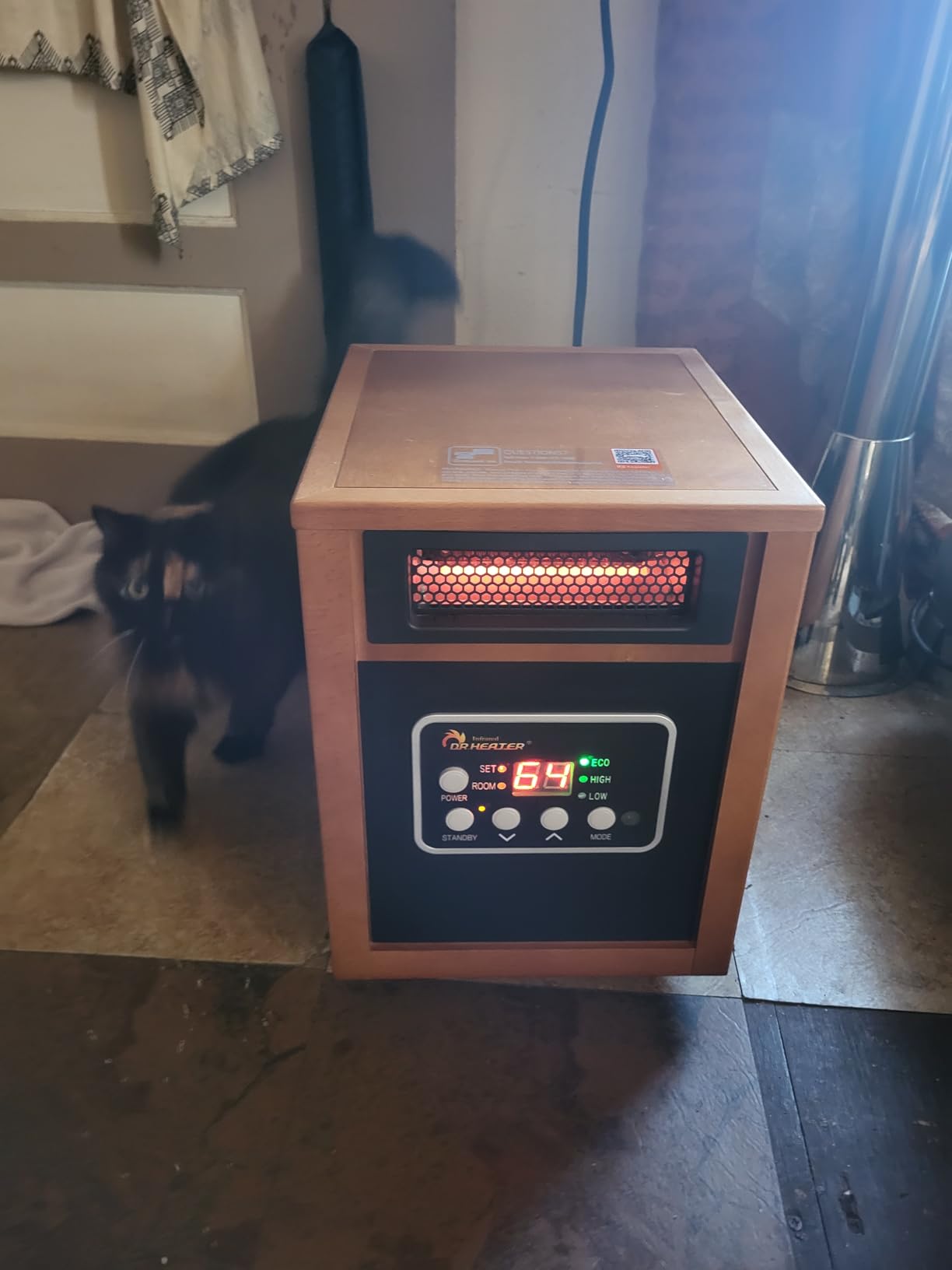 Dr Infrared Heater DR-968 Portable Space Heater, 1500-Watt, Cherry customer photo 1