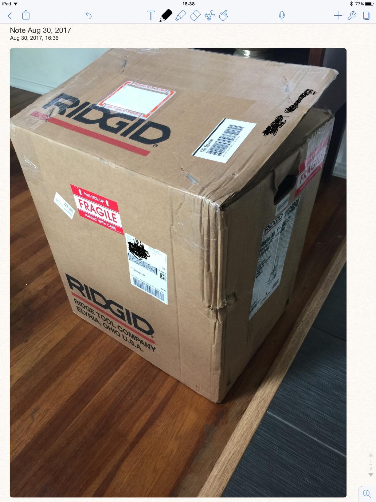 RIDGID 26998 Model K-400 Drain Cleaning 120-Volt Drum Machine Kit with C-45IW 1/2