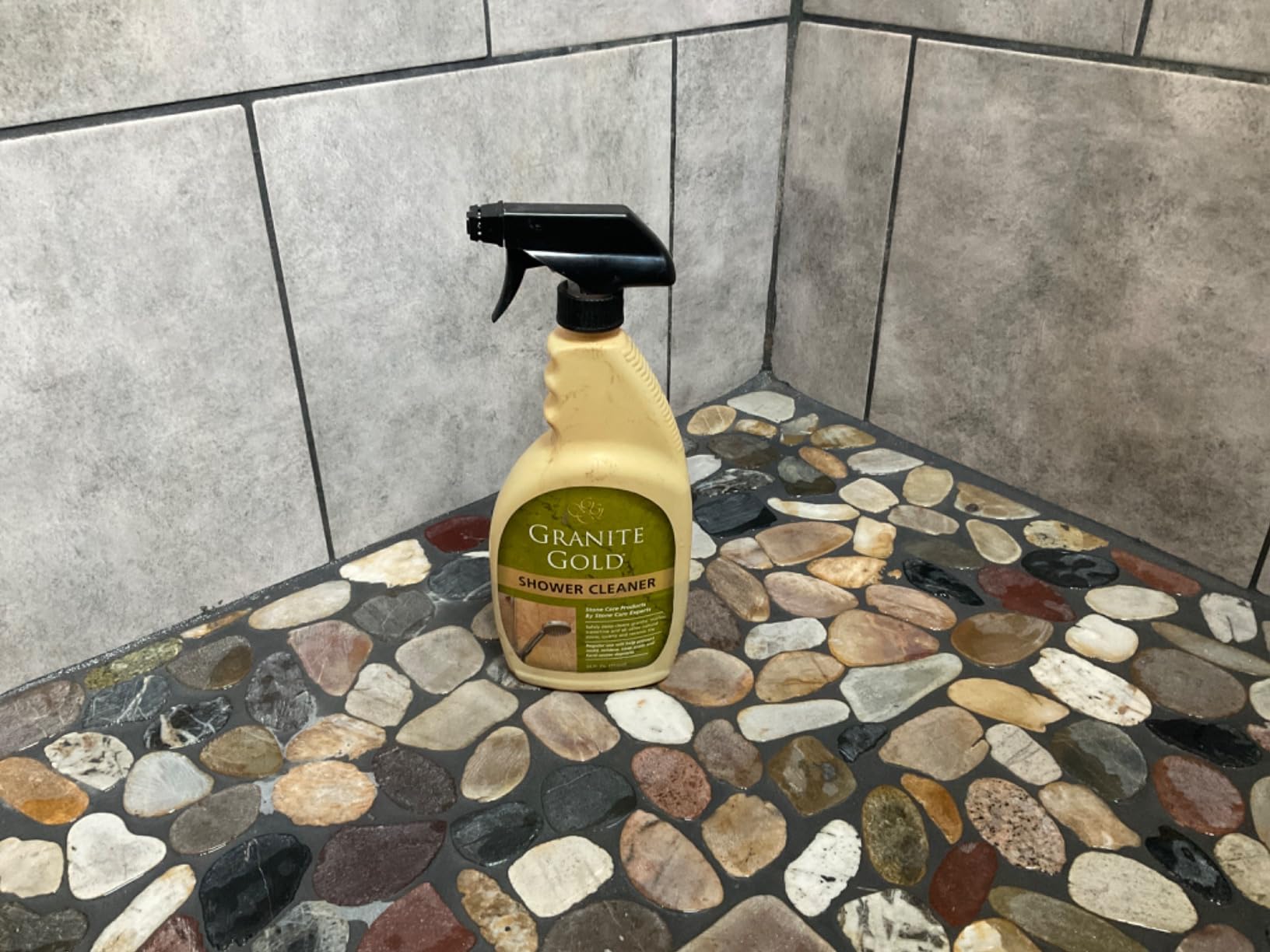 Granite Gold Shower Cleaner for Granite, Marble & Ceramic Tile, 24 oz | Removes Soap Scum and Hard Water Stains from Quartz and Stone Tub Surfaces - Made in the USA customer photo 1