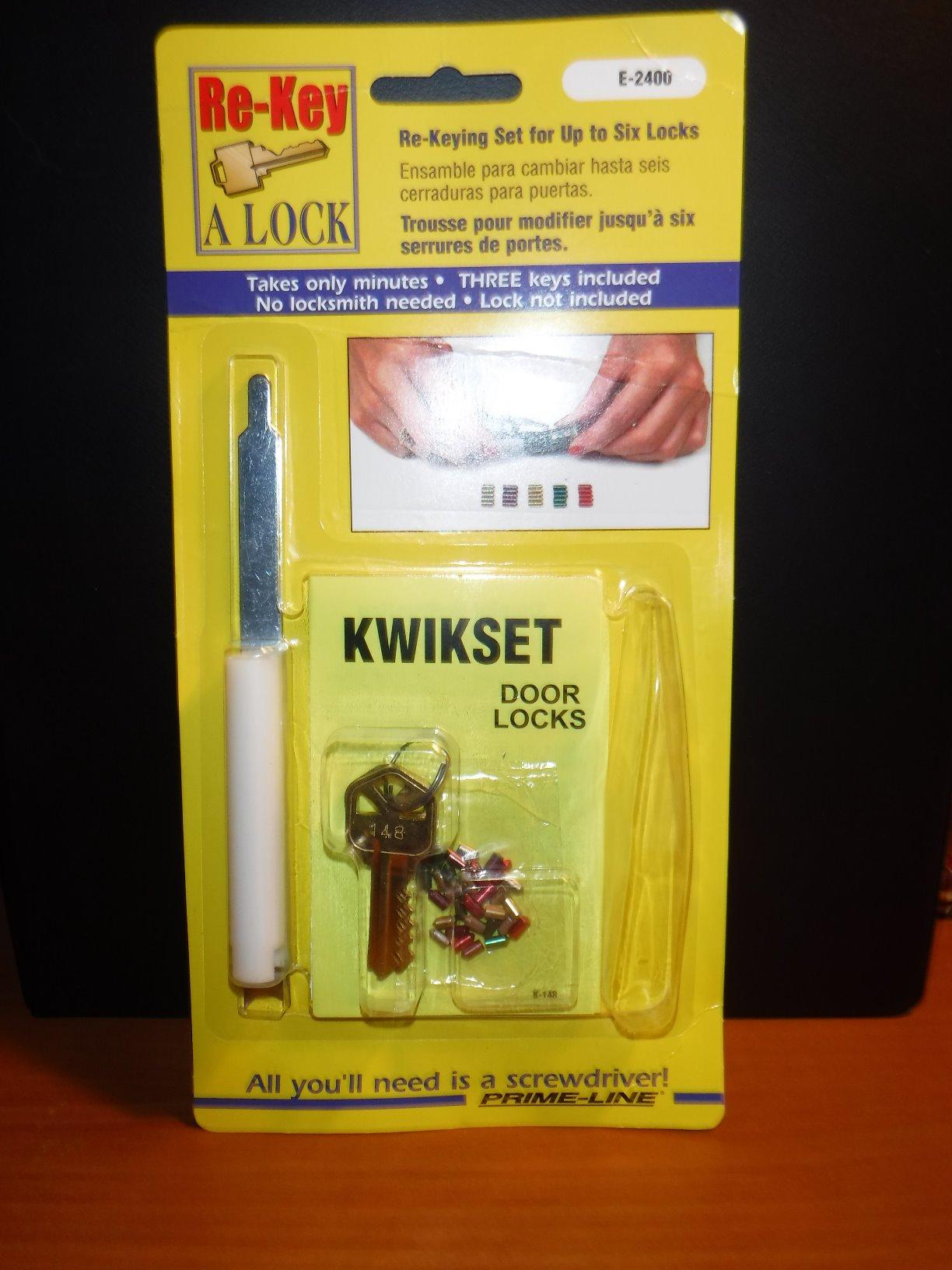 Prime-Line E 2400 Re-Keying Kit - Re-Key a Lock Kit with Pre-Cut Keys for all your Locks to One Key, For Kwikset Brand Locks, 5-Pin Style customer photo 2