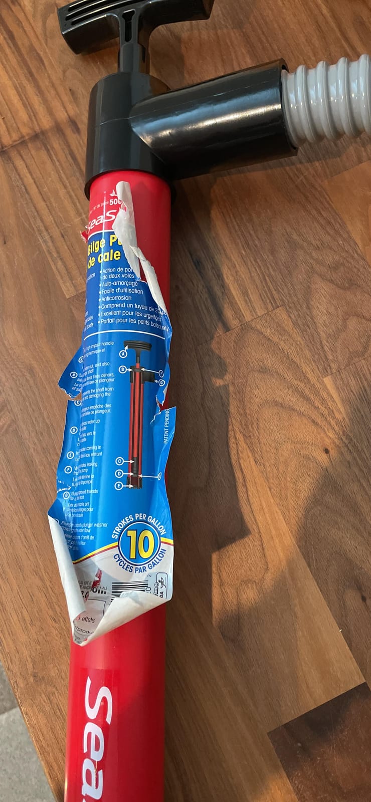 SeaSense Hand Bilge Pump - Self-Priming, Manual Bilge Pump for Water Removal on Small Boats, Kayaks, Canoes, Bilges or Any Place Water Collects customer photo 1