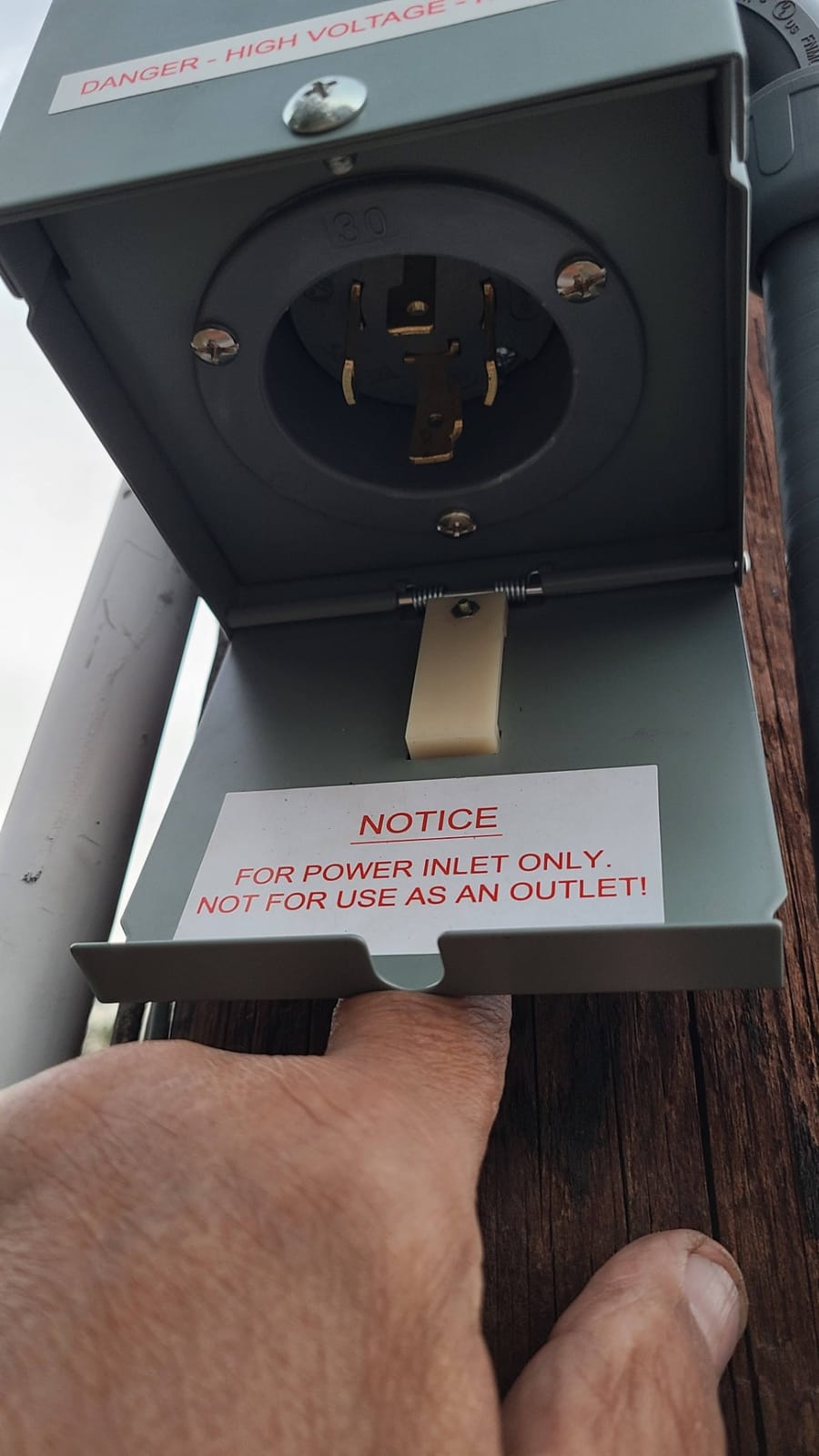 Connecticut Electric 30-Amp Power Inlet Box with Hinged Door, NEMA 3R Power Inlet Box, Generators Up to 7,500 Running Watts, ETL Listed customer photo 1