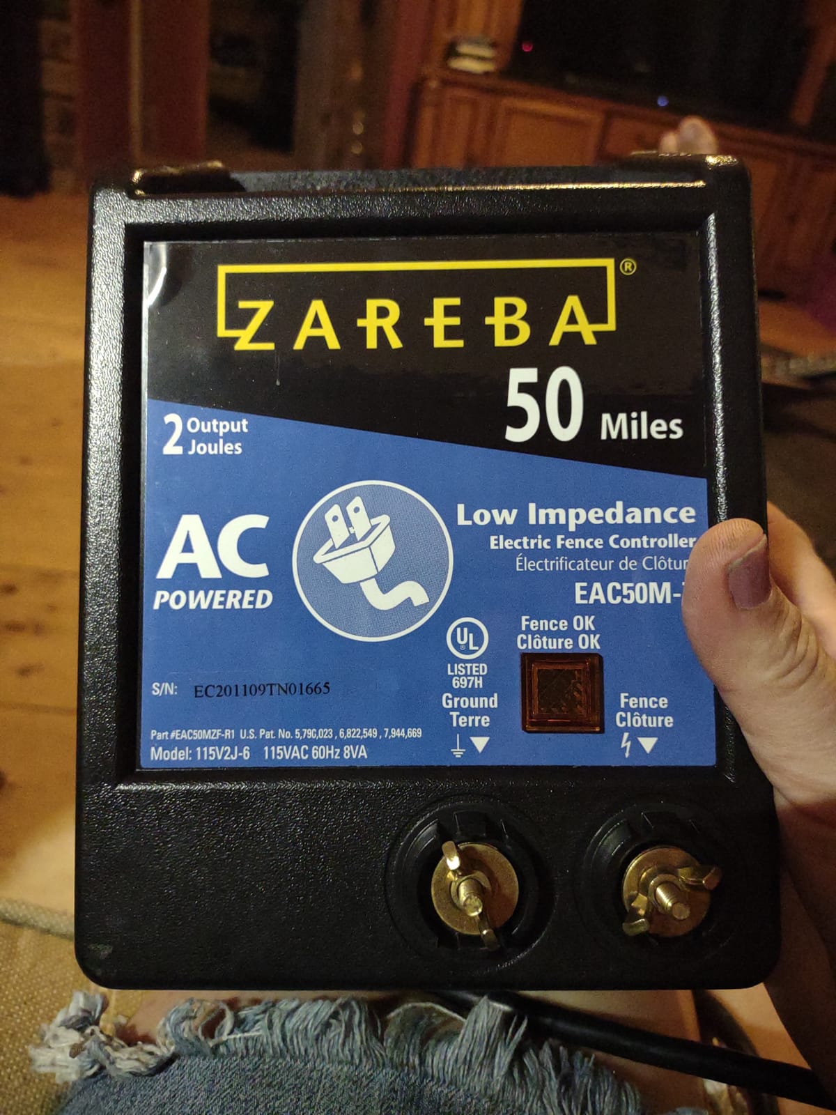 Zareba 50 Mile AC-Powered Low Impedance Electric Fence Charger | 2.0 Joule Output, Contain Cattle, Horses, Pigs, Goats, Use in Heavy Weed Conditions, Lightning Protection, EAC50M-Z customer photo 2