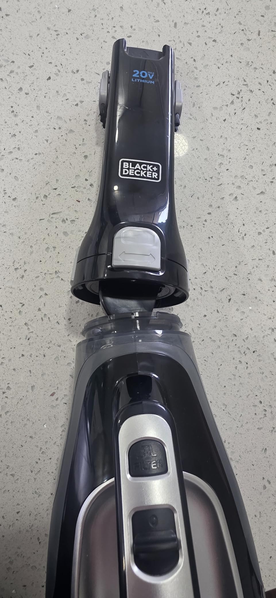 BLACK+DECKER dustbuster 20V Hand Vacuum Cordless Rechargeable, Car Vacuum Portable, Powerful Suction AdvancedClean Hand Vac with Extendible Crevice Tool, Flip-Up Brush and Charging Base (BDH2000L) customer photo 2