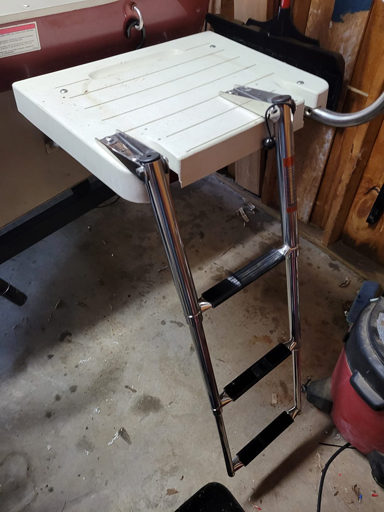 Amarine-Made 3 Step Stainless Steel Telescoping Boat Ladder Swim Step customer photo 1