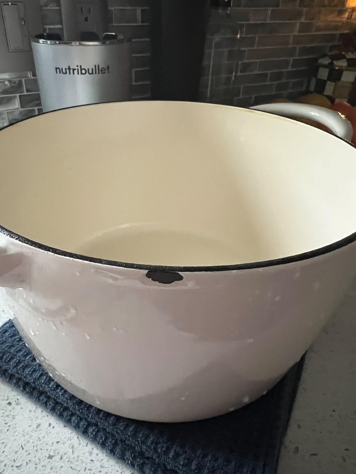 Tramontina Bestow Enameled Cast Iron 7-Qt Oval Dutch Oven Pot with Lid, Blue customer photo 1