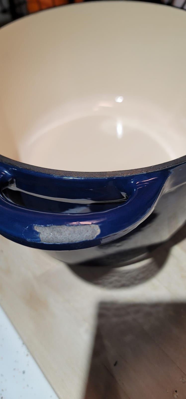 Tramontina Bestow Enameled Cast Iron 7-Qt Oval Dutch Oven Pot with Lid, Blue customer photo 2
