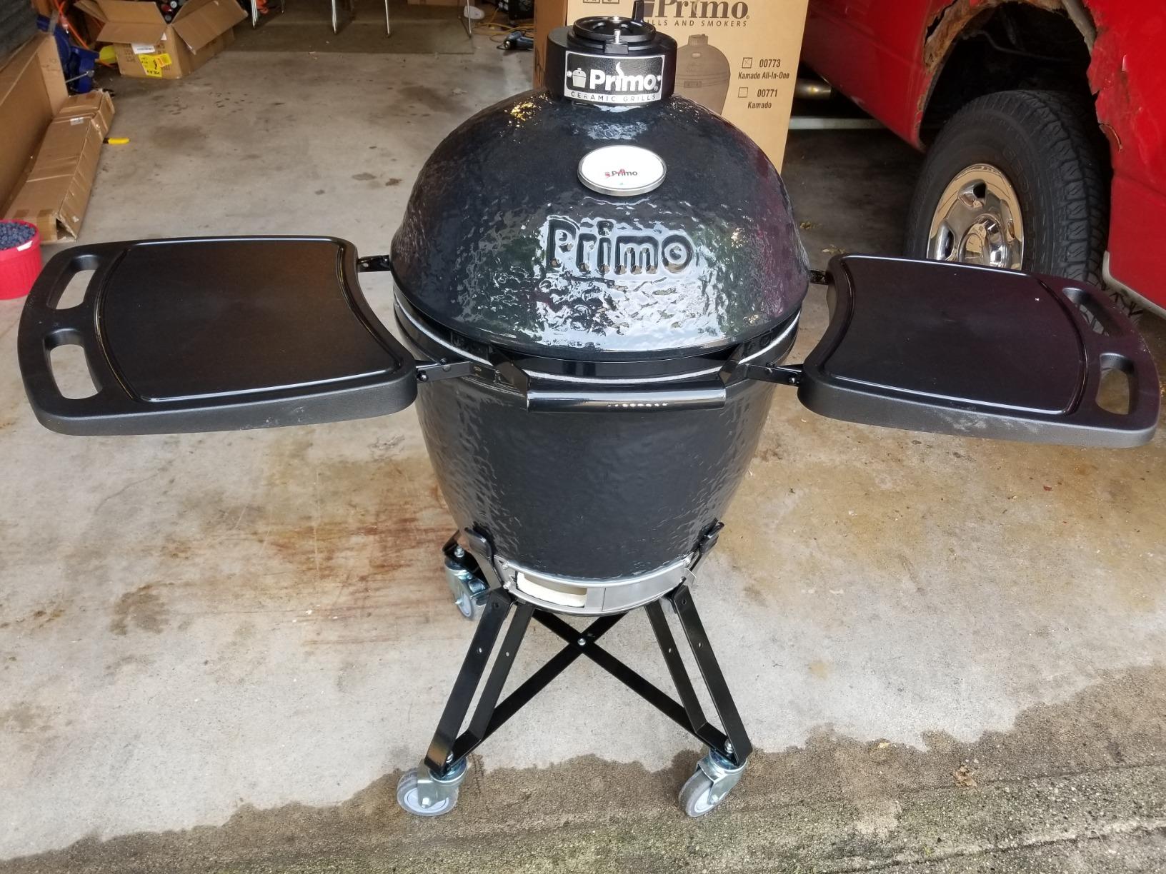 Primo Grills and Smokers 773 All-in-One Kamado Round Grill with Cradle Shelves, Ash Tool and Lift customer photo 1
