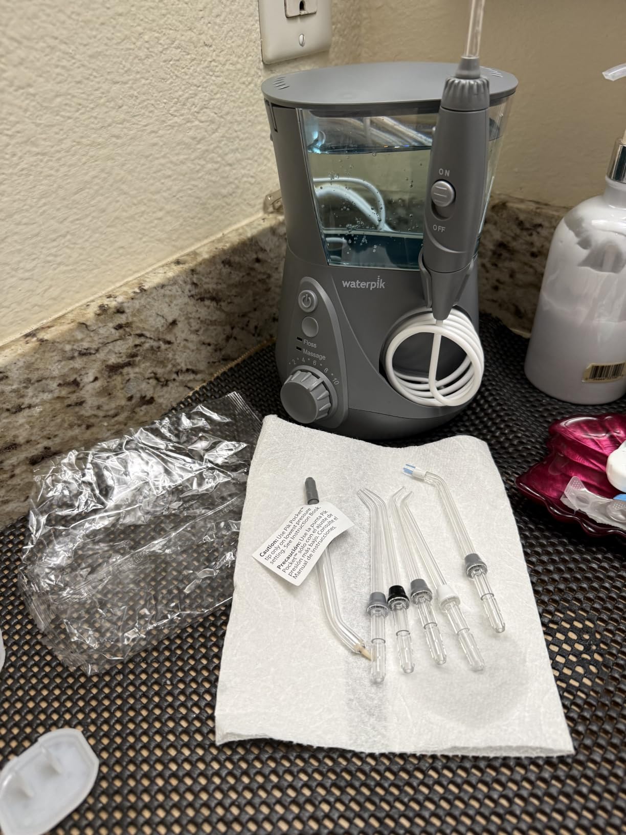 Waterpik Aquarius Countertop Water Flosser with 10 Settings, 7 Tips, White | For Daily Home Gum Health, Dental Braces, Implants, Teeth Cleaning, Multiple Users, ADA Accepted WP-660 customer photo 1