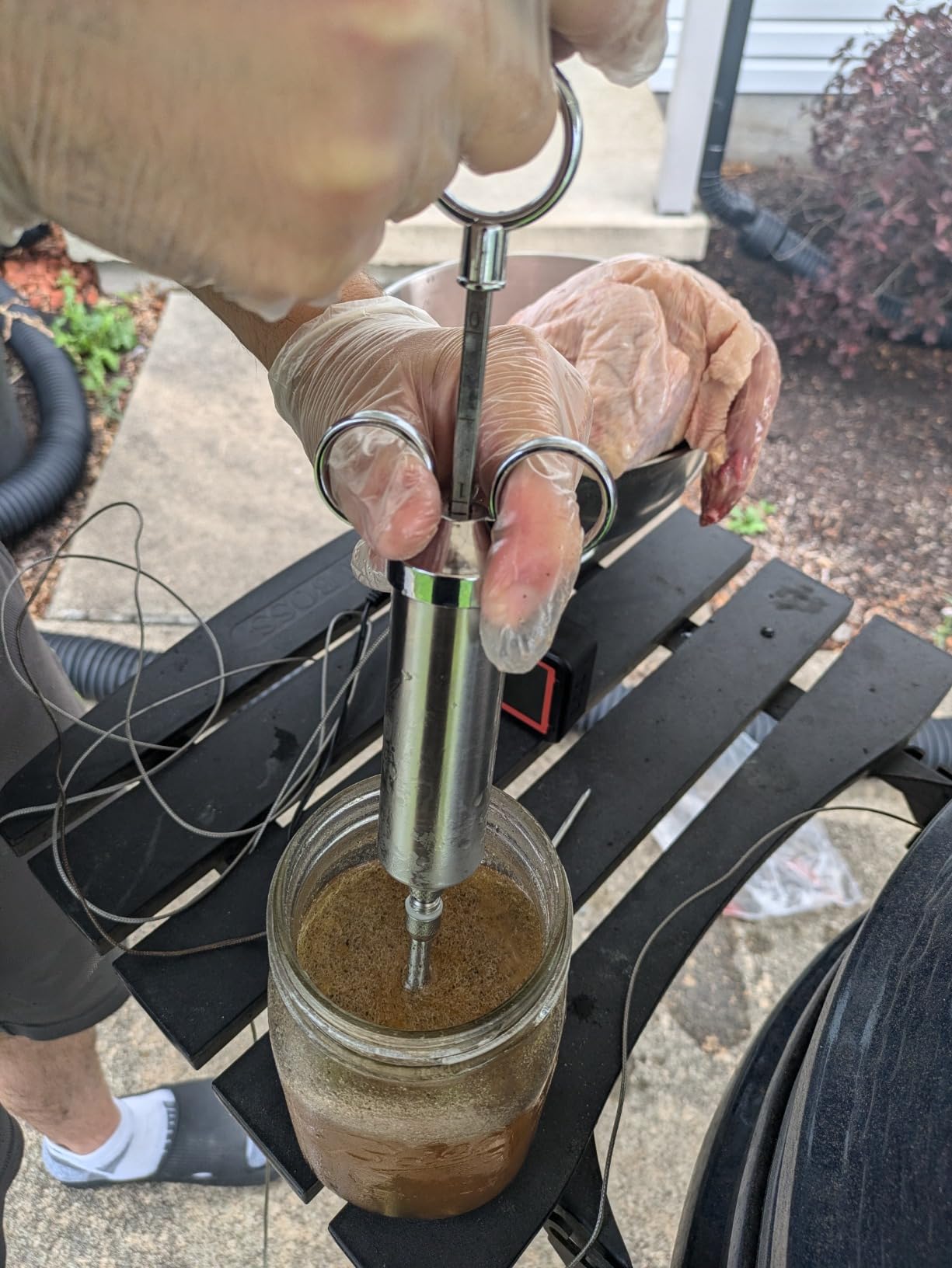 304-Stainless Steel Meat Injector - With Marinade Straw! 4 Needles, Spare Orings, Ebook, Spares Available! The Original 2oz Marinade Injector Syringe Kit Creates Juiciest Turkey and BBQ Ever! customer photo 1
