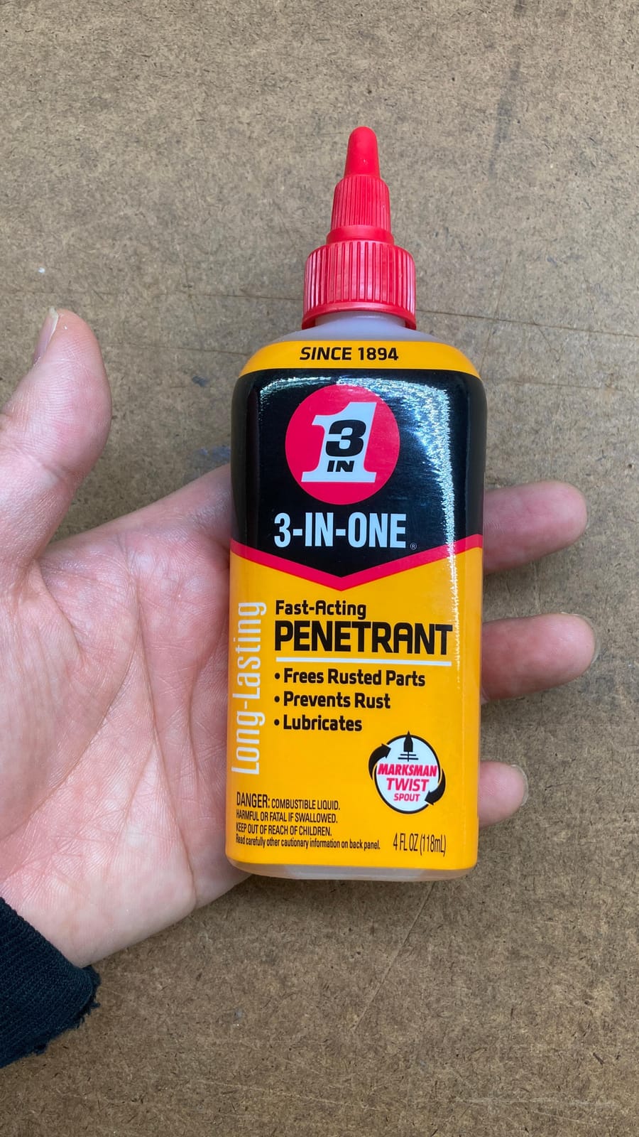 3-IN-ONE Fast-Acting Penetrant Drip Oil, 4 OZ | Safe on Metal, Plastic, Vinyl, Rubber, Free Stuck or Rusted Together Bolts, Nuts, Threads, or Small Parts Quickly customer photo 1