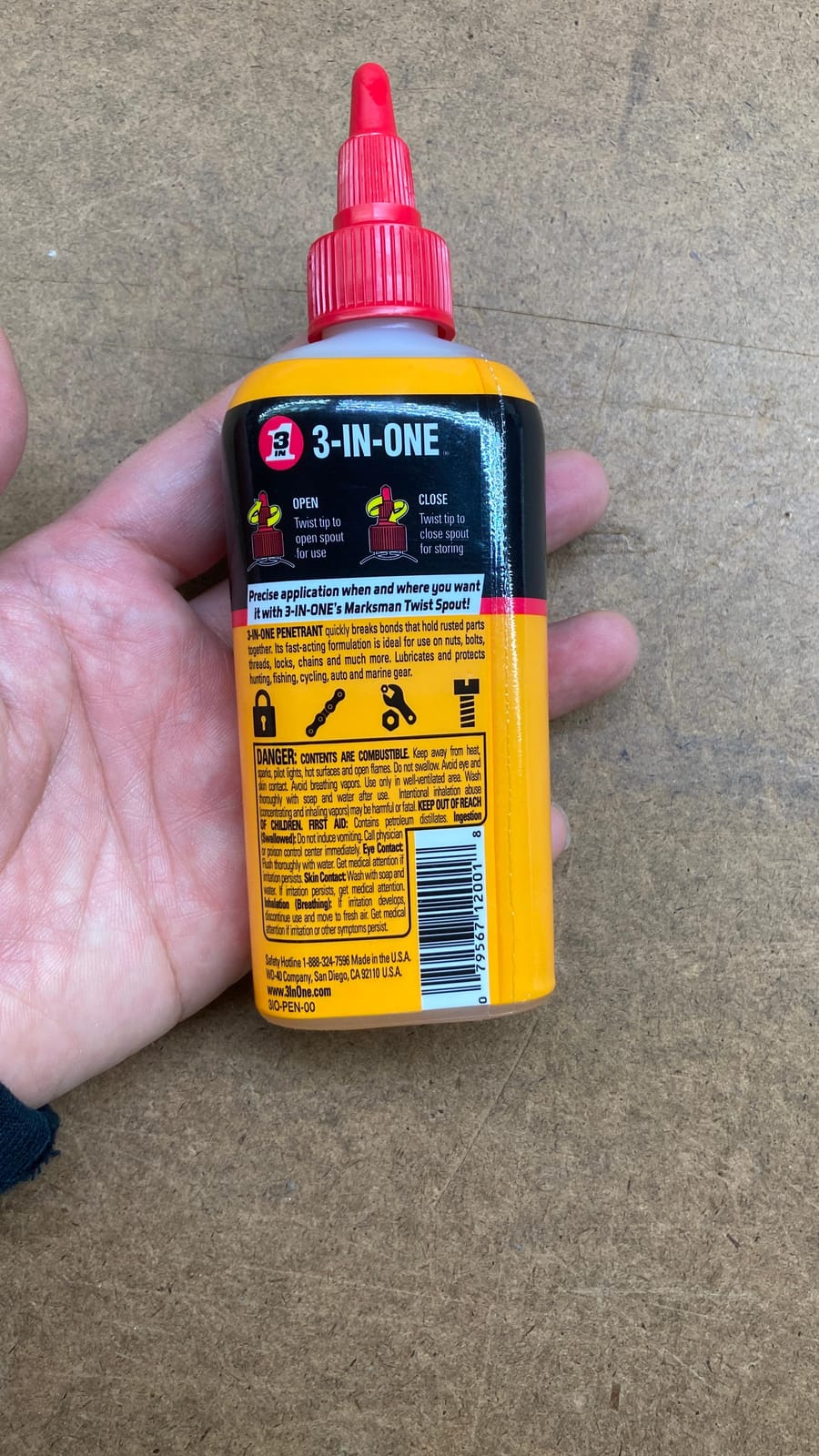 3-IN-ONE Fast-Acting Penetrant Drip Oil, 4 OZ | Safe on Metal, Plastic, Vinyl, Rubber, Free Stuck or Rusted Together Bolts, Nuts, Threads, or Small Parts Quickly customer photo 2