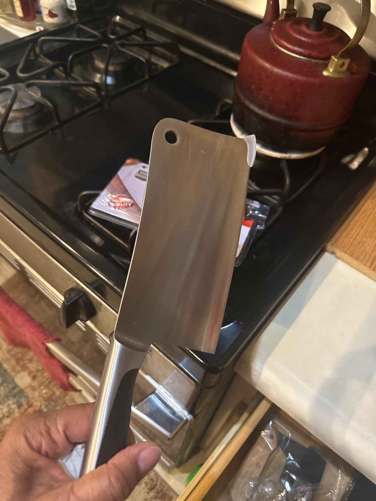 Utopia Kitchen Meat Cleaver Knife 7 Inch Bone Chopper Stainless Steel customer photo 2