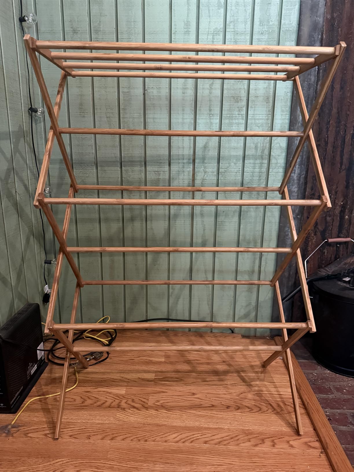 Home-it Wooden Clothes Drying Rack for Laundry - Collapsible Folding Bamboo Laundry Drying Rack for Drying Clothes - Heavy Duty Pre Assembled customer photo 1