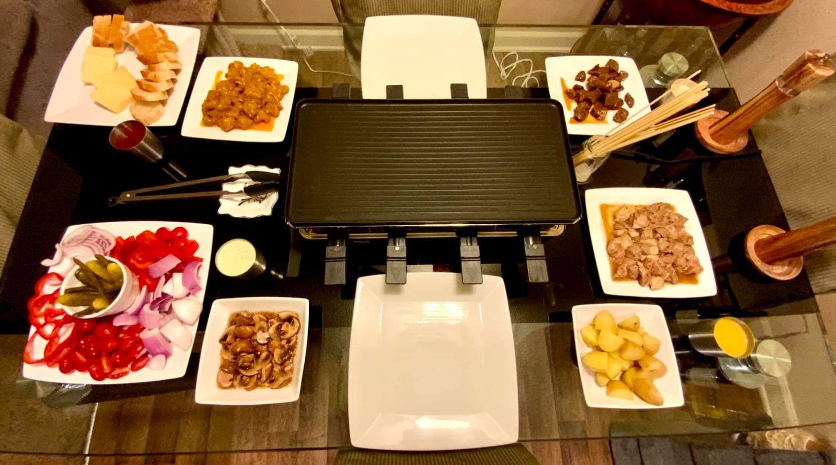 Artestia 1700W Raclette Electric Party Grill for 6-8 People | Korean BBQ Table Grill & Raclette Cheese Melting Grill, Nonstick & Granite Plates, Adjustable Temperature customer photo 1