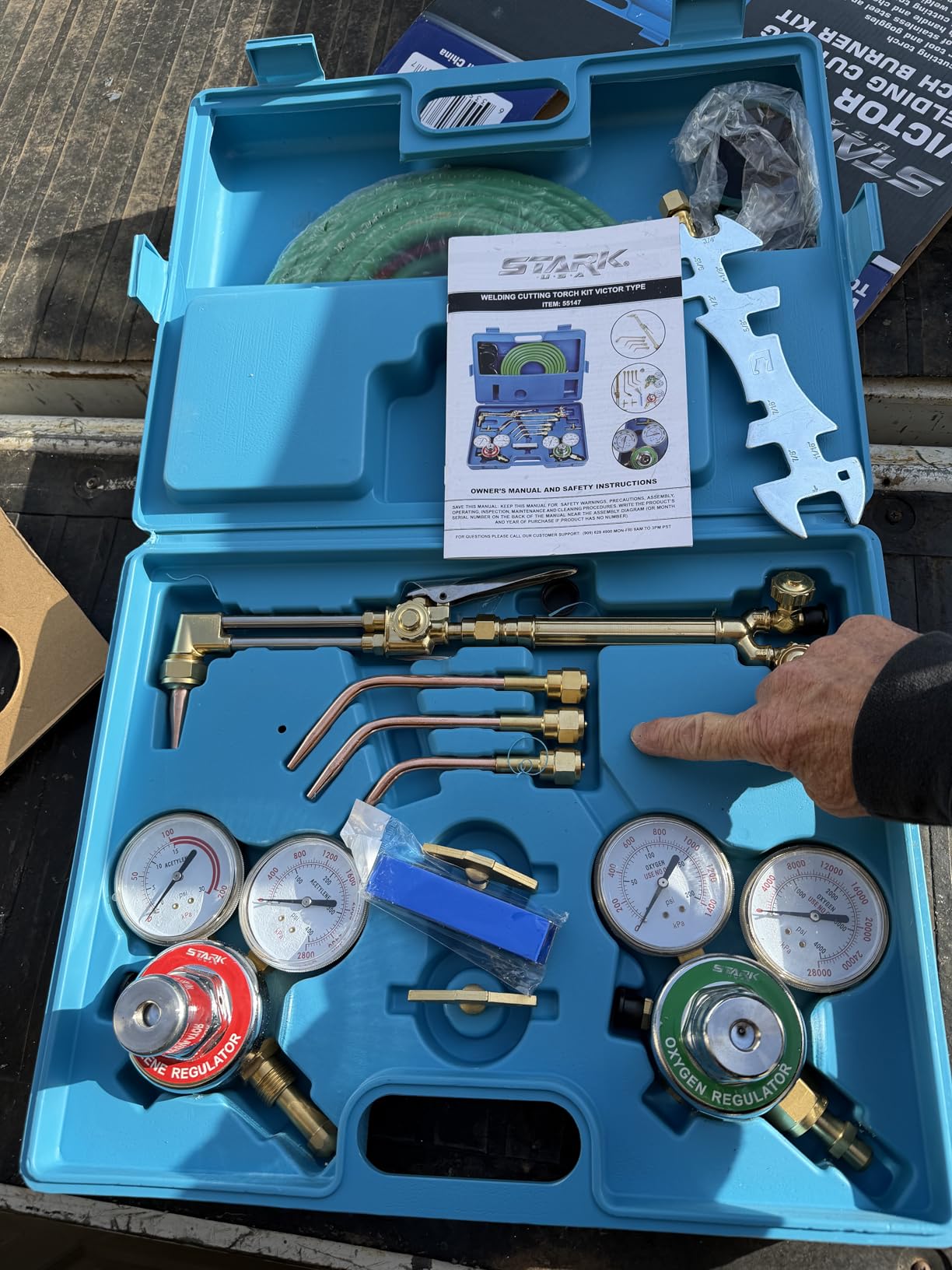 Stark USA Portable Oxygen Acetylene Welder Include Nozzles Cutting Torch, Brazing Set, Gas Welding Kits customer photo 2
