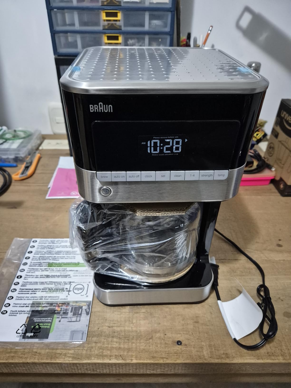 Braun BrewSense 12-Cup Drip Coffee Maker w/ 24 Hour Timer, 2 Brew Styles | Smart Cleaning Features, Anti-Drip System, 1-4 Cup Sizing, Bold and Regular Strength Brewing, 24 Hour Programmable Timer customer photo 2