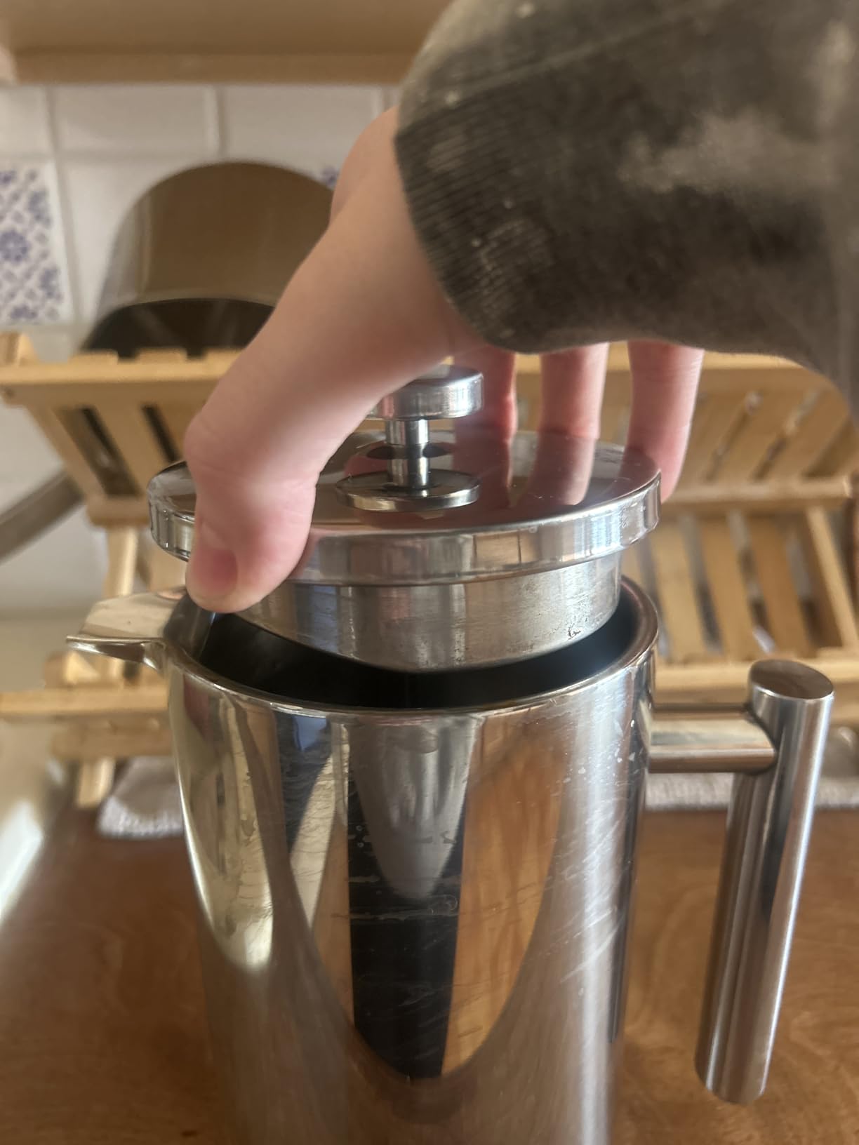 Utopia Kitchen 304 Grade Stainless Steel French Press 34 Oz, Silver | Double Wall Insulated Coffee Press with 4-Level Filtration System, Include 2 Extra Filters, Rust-Free, Dishwasher Safe customer photo 2