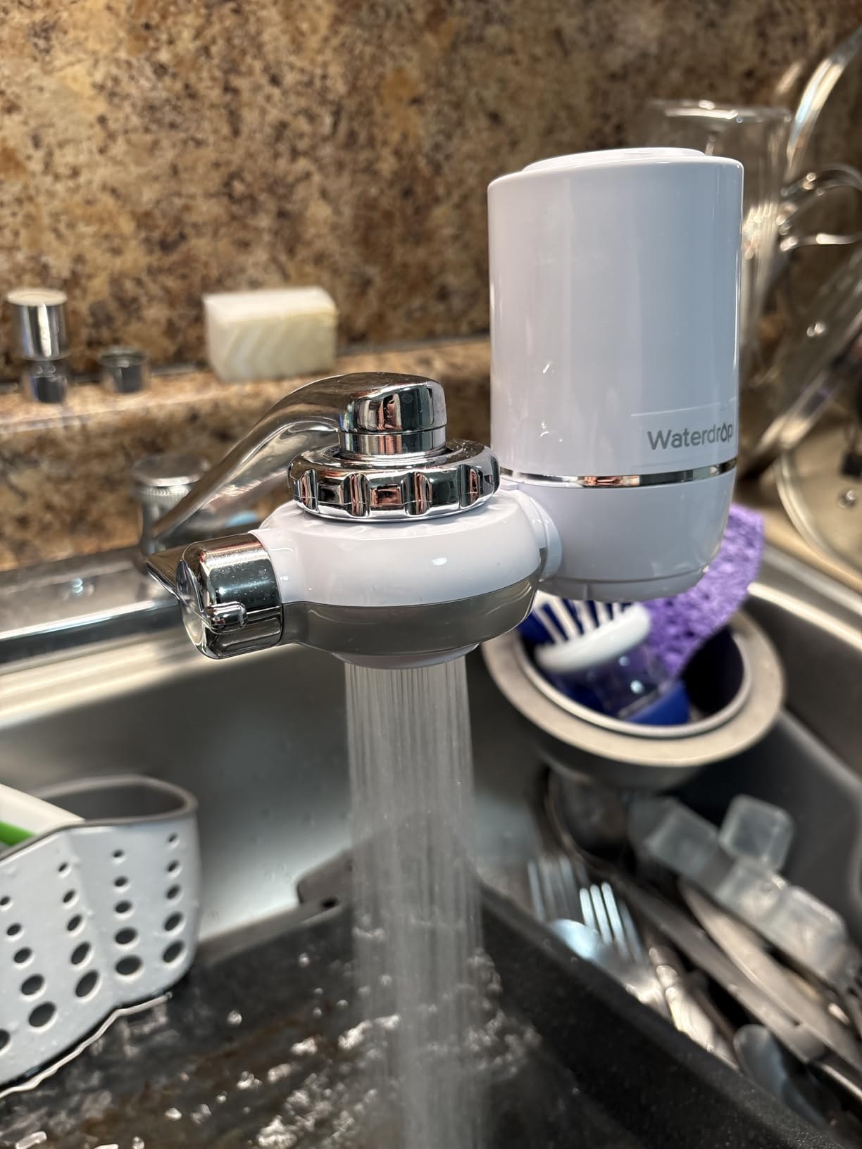Waterdrop FC-01 Water Filter for Sink Faucet, 320 Gallons | Reduces Chlorine, NSF Certified Tap Water Filter for Kitchen Sink, Lead-Free Material, Easy Installation, 1 Filter customer photo 2