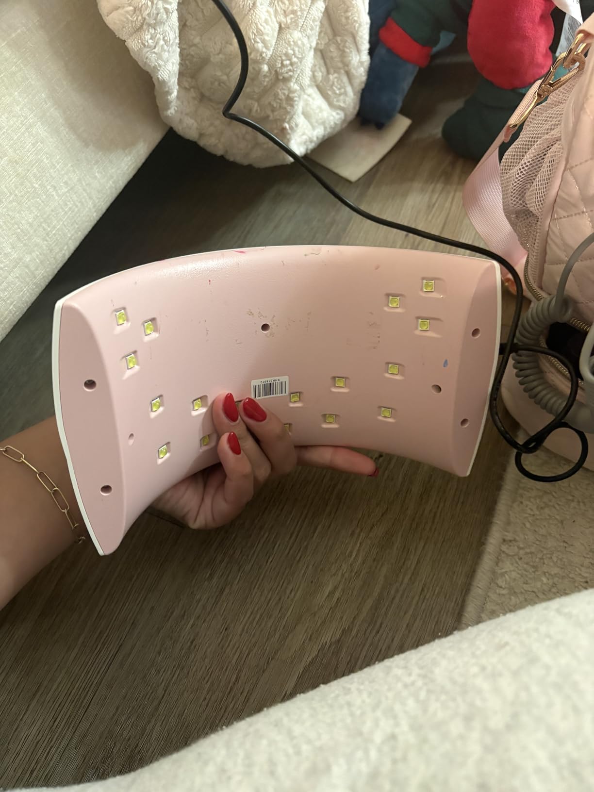 SUNUV UV LED Nail Lamp, UV Light for Gel Nail Polish Dryer SUN9C Pink | Auto Sensor with 2 Times, Portable for Hands & Feet, Fast Curing Lamp for All Gel Polishes, Easy to Use DIY Manicure at Home customer photo 1