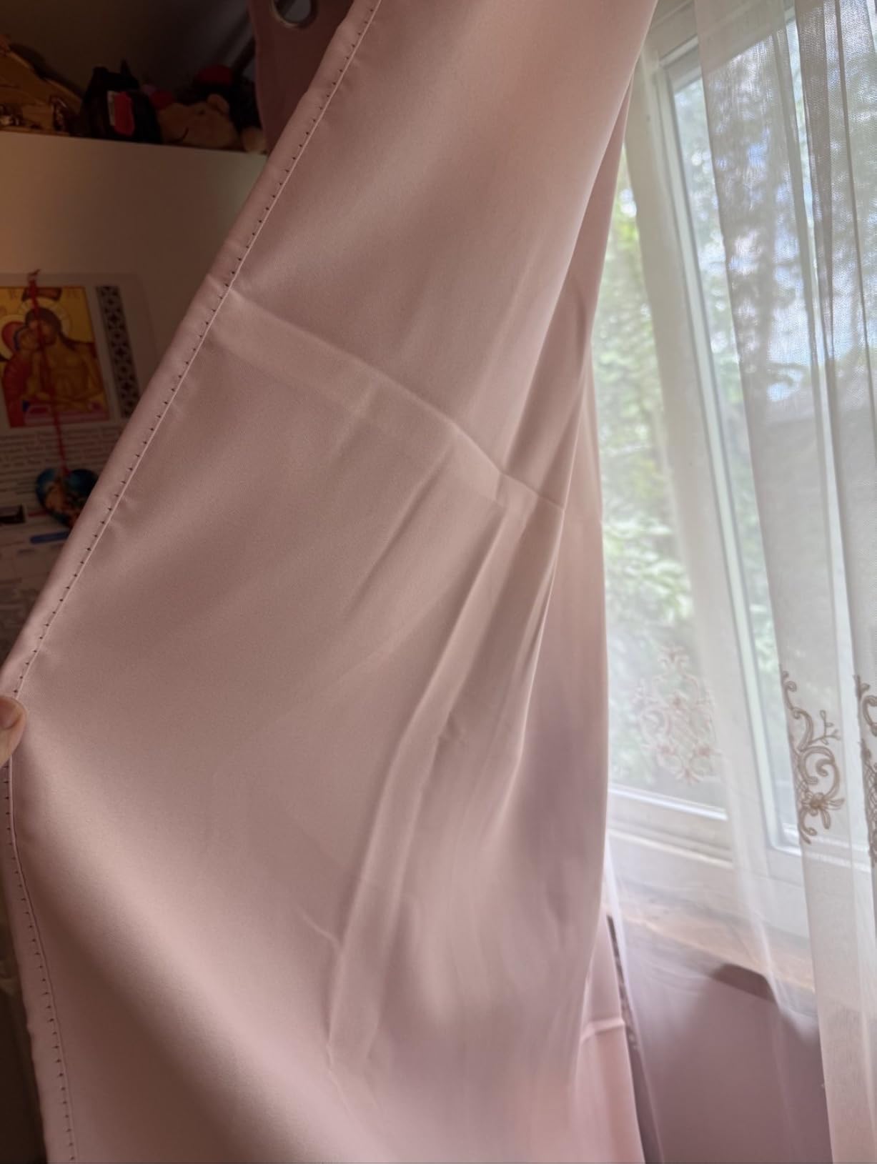 NICETOWN Baby Pink Blackout Curtains for Nursery 42