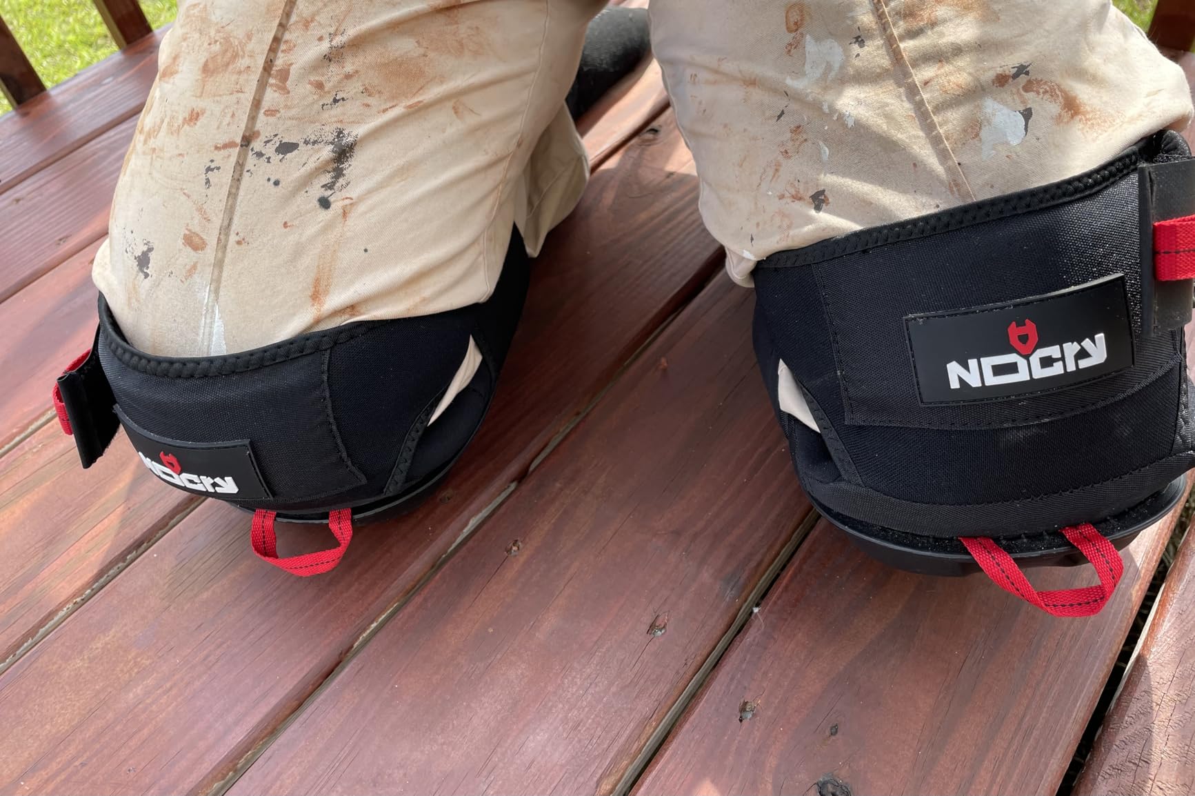 NoCry Professional Gel Knee Pads for Work with Soft Foam and Gel Cushion - Heavy Duty Cap, Reinforced Adjustable Straps, Military Grade Rivets and Built-in Hang Loops - Perfect for Construction customer photo 1
