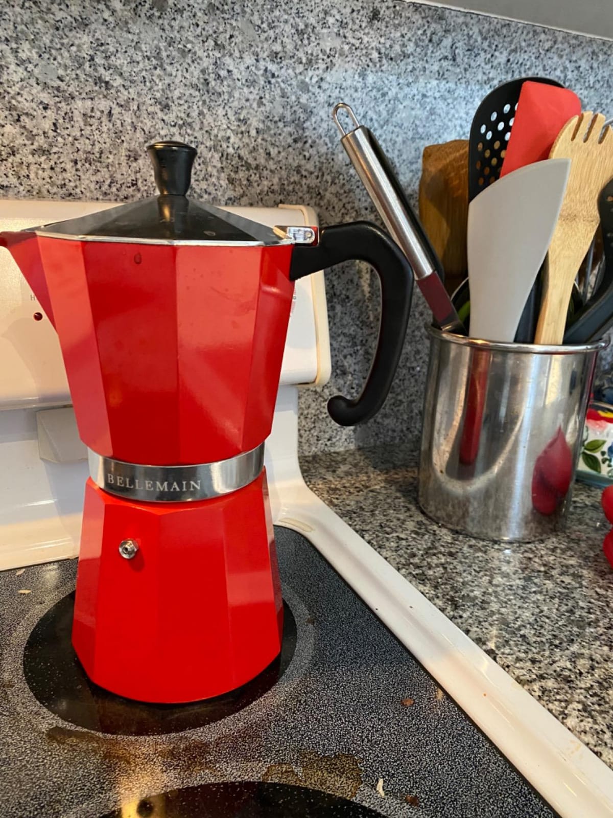 Bellemain Stovetop Espresso Maker, Italian Moka Pot, 6-Cup Silver customer photo 2