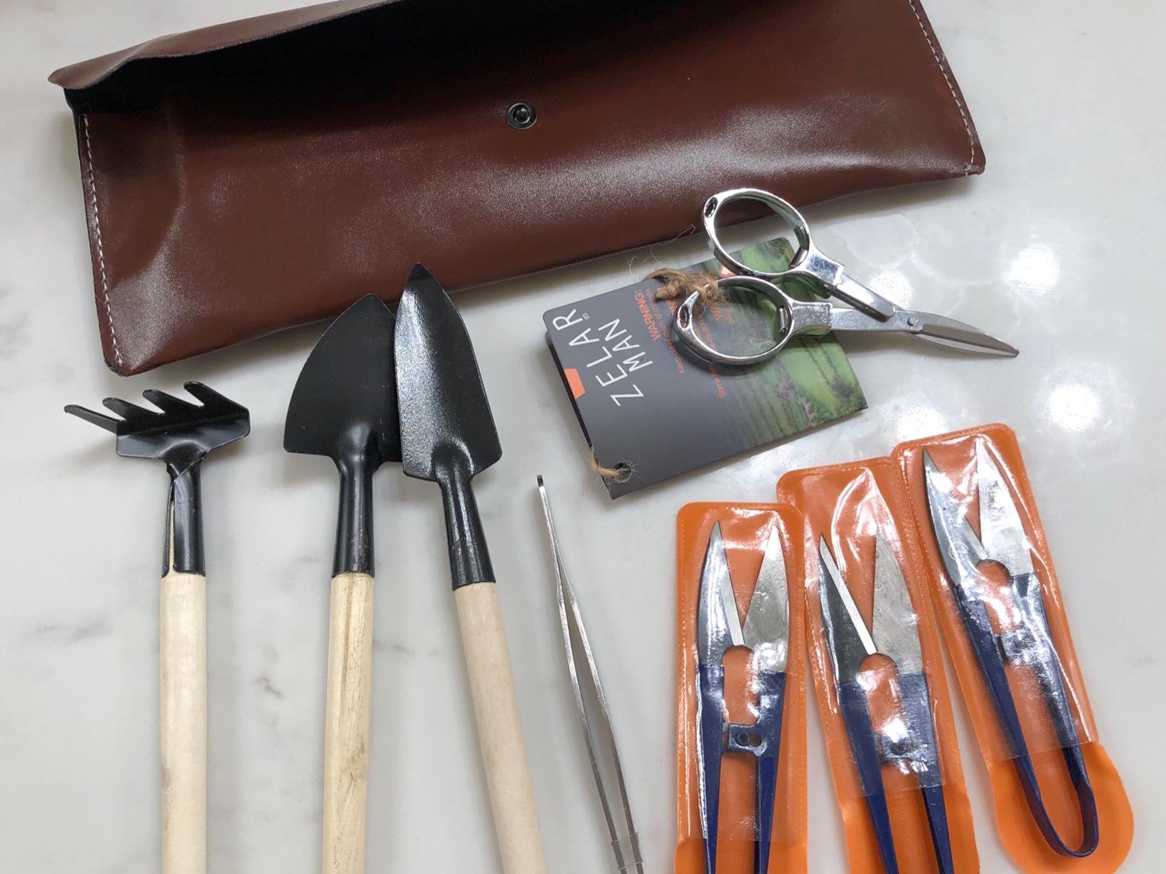 Bonsai Set 8 Pcs, Bonsai Tools Kit, Garden Tools Set - Includes Pruner, Fold Scissors, Mini Rake, Bud & Leaf Trimmer Set customer photo 1