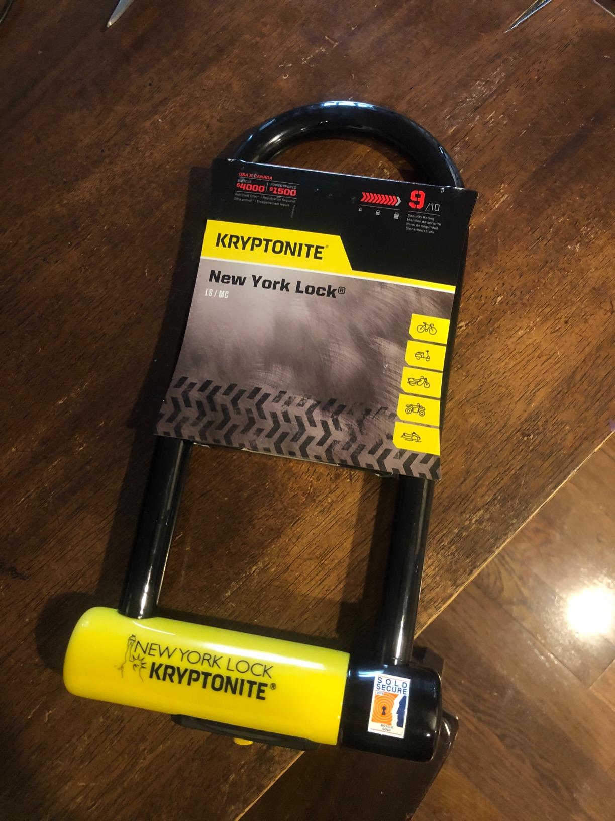 Kryptonite New York Long Shackle Bike U-Lock, Heavy Duty Anti-Theft Security Bicycle Lock Sold Secure Gold, 16mm Long Shackle with Keys, Ultimate Security Lock for Bicycles E-Bikes Scooters customer photo 1