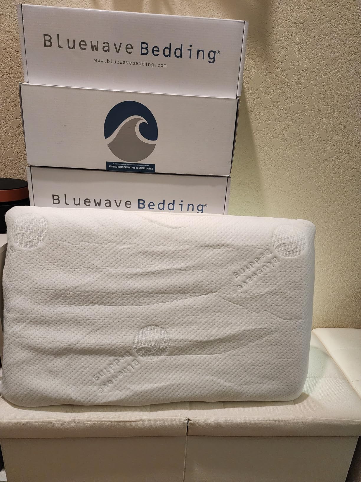 Bluewave Bedding Ultra Slim Gel Memory Foam Pillow for Stomach and Back Sleepers - Thin, Flat Design for Cervical Neck Alignment and Deeper Sleep (2.75-Inches Height, Standard Size) customer photo 2