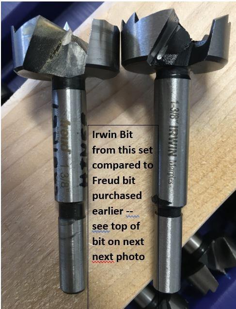 IRWIN Marples Forstner Bit Set, Wood Drill Bits, Made of Carbon Steel, Ideal for Fine Woodworking, Cabinet-Making and More, 14 Pieces (1966893) customer photo 1