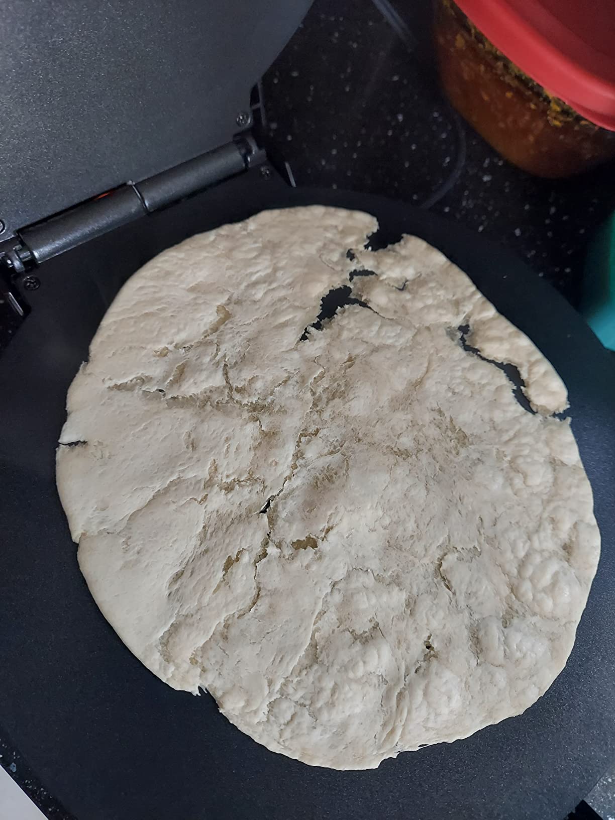 MasterChef Electric Tortilla Maker- Homemade Flatbread Pitas Tortillas | Heavy Duty, Non-stick Cooker is Easier than Tortilla Press, Adjustable Temperature Control and Uniform Baking, Gift customer photo 2