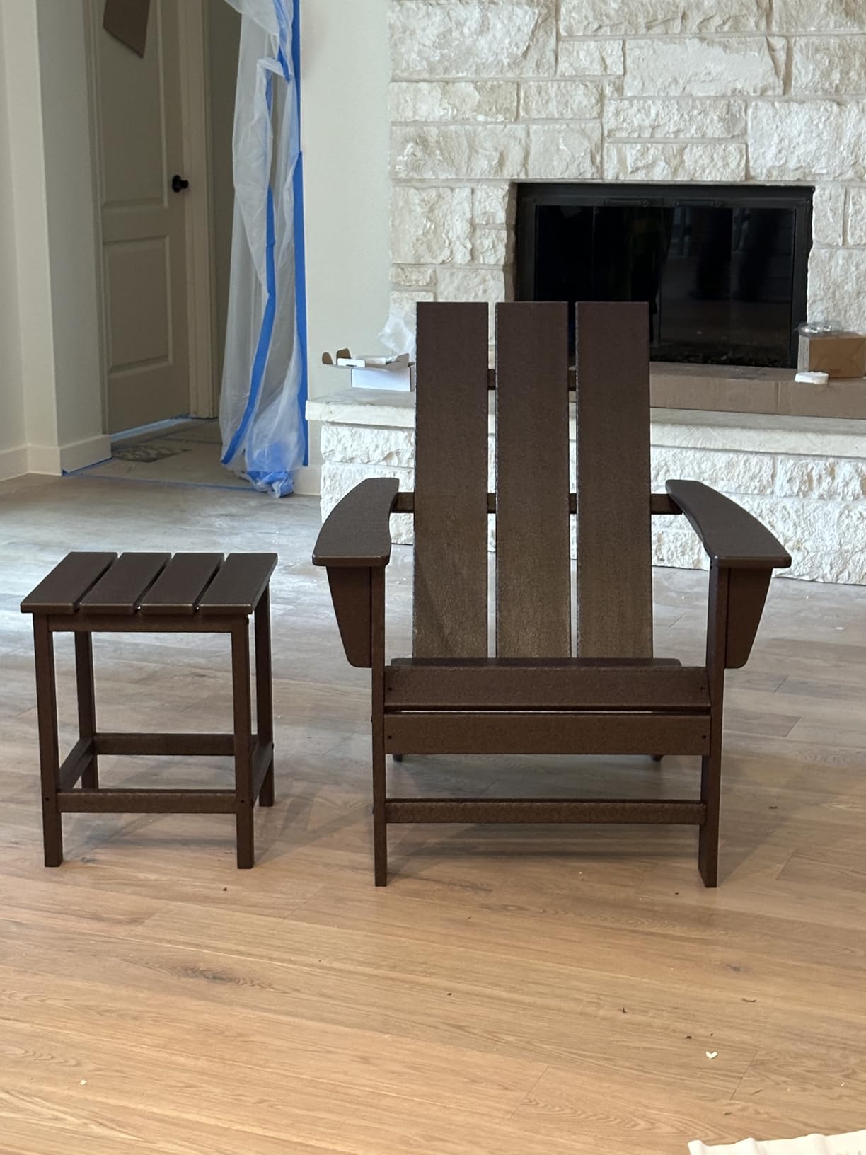 POLYWOOD Modern Adirondack Chair - All-Weather Outdoor Lawn Adirondack Chairs - HDPE, Fade-Resistant & Durable Outdoor Furniture - For Patio, Deck & Fire Pit Chairs - Black customer photo 2