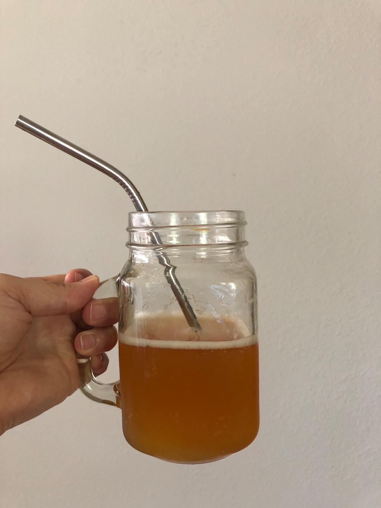 Kombucha Essentials Kit - Includes USDA Organic Kombucha SCOBY + 1-Gallon Glass Fermenting Jar with Breathable Cover + pH Strips + Rubber Band + Adhesive Thermometer - Brew kombucha at Home customer photo 1