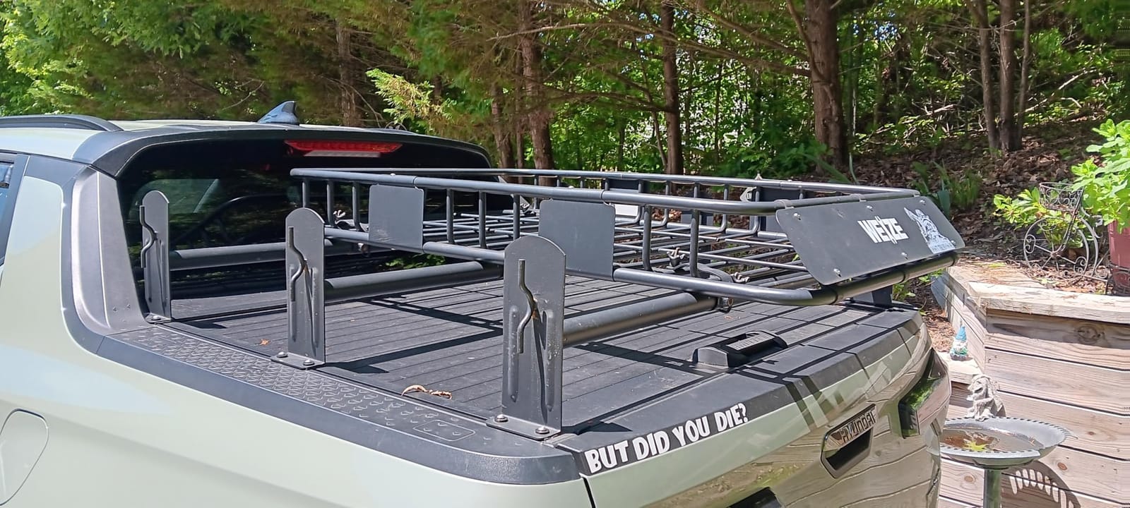 Model DX36 Universal Pickup Truck Cap & Topper 3 Bar Ladder Roof Van Rack System Adjustable Steel Cross Bars - Sandy Black customer photo 1