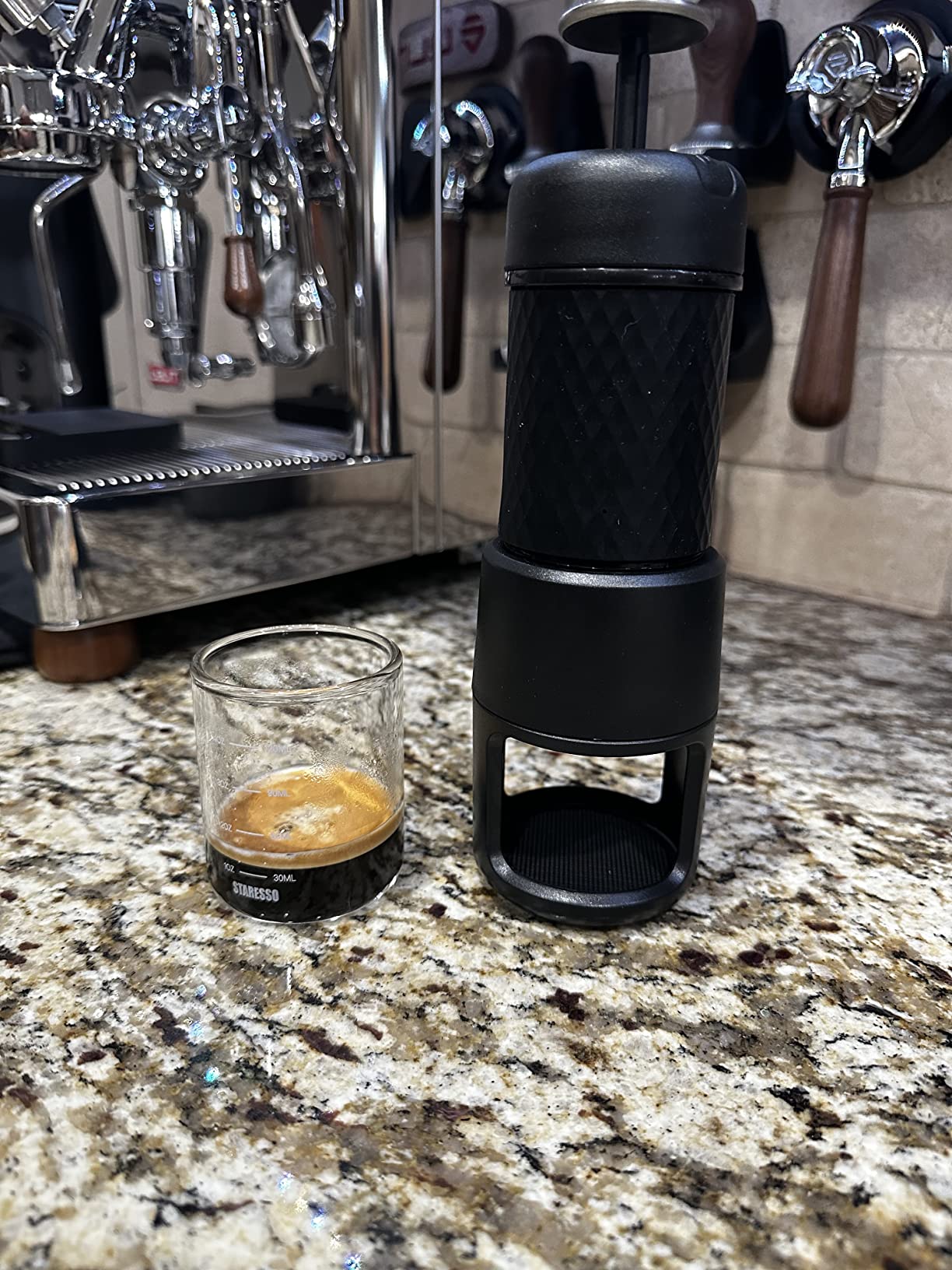 STARESSO Classic Manual Espresso Maker, 2 IN 1 Travel Coffee Machine | Compatible Ground Coffee with Pressurized Filter, Espresso Maker for Home Travel Camping Office, Non-Electric customer photo 2