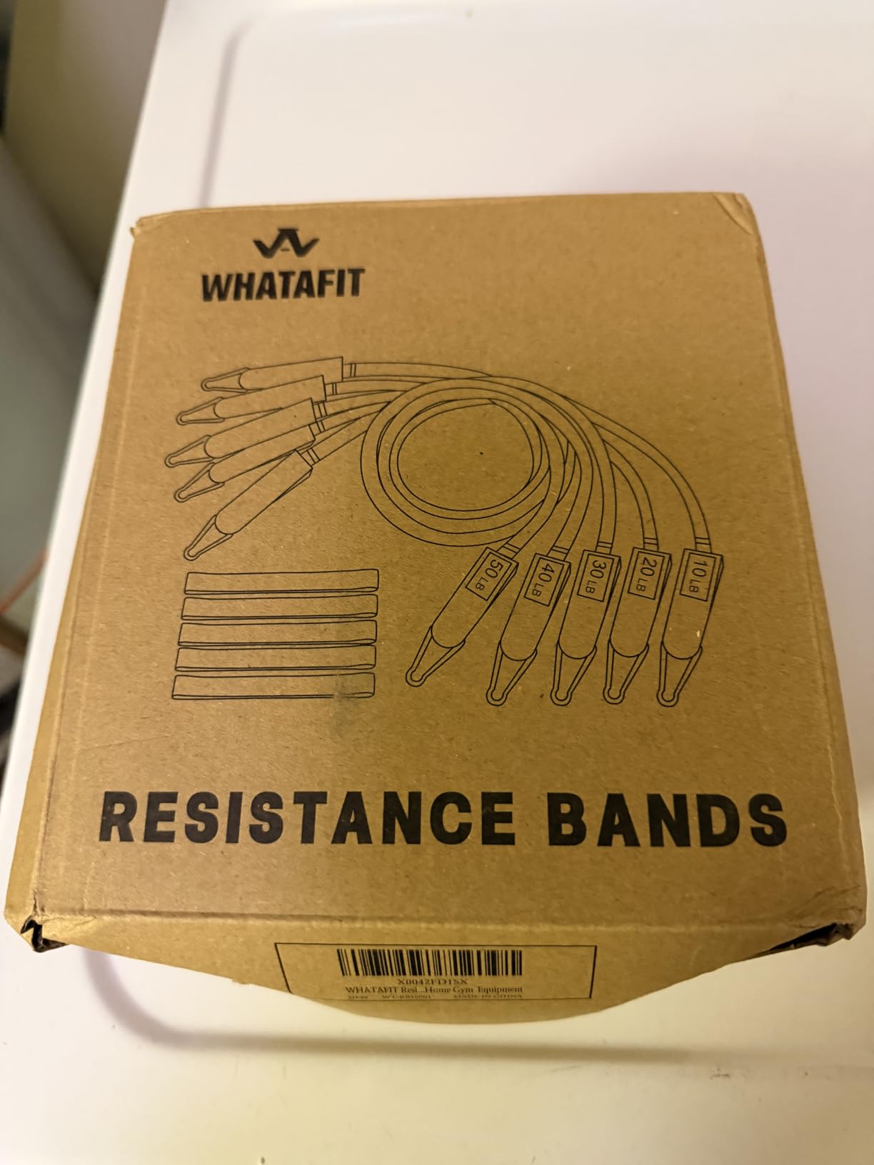 WHATAFIT Resistance Bands with Handles, 150 lb Exercise Bands Set customer photo 1