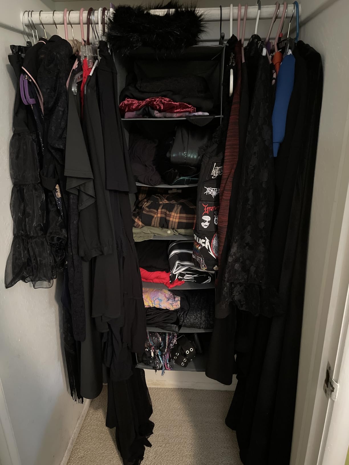 MAX Houser 6 Tier Hanging Closet Organizer with 2 Sturdy Hooks, Grey customer photo 1