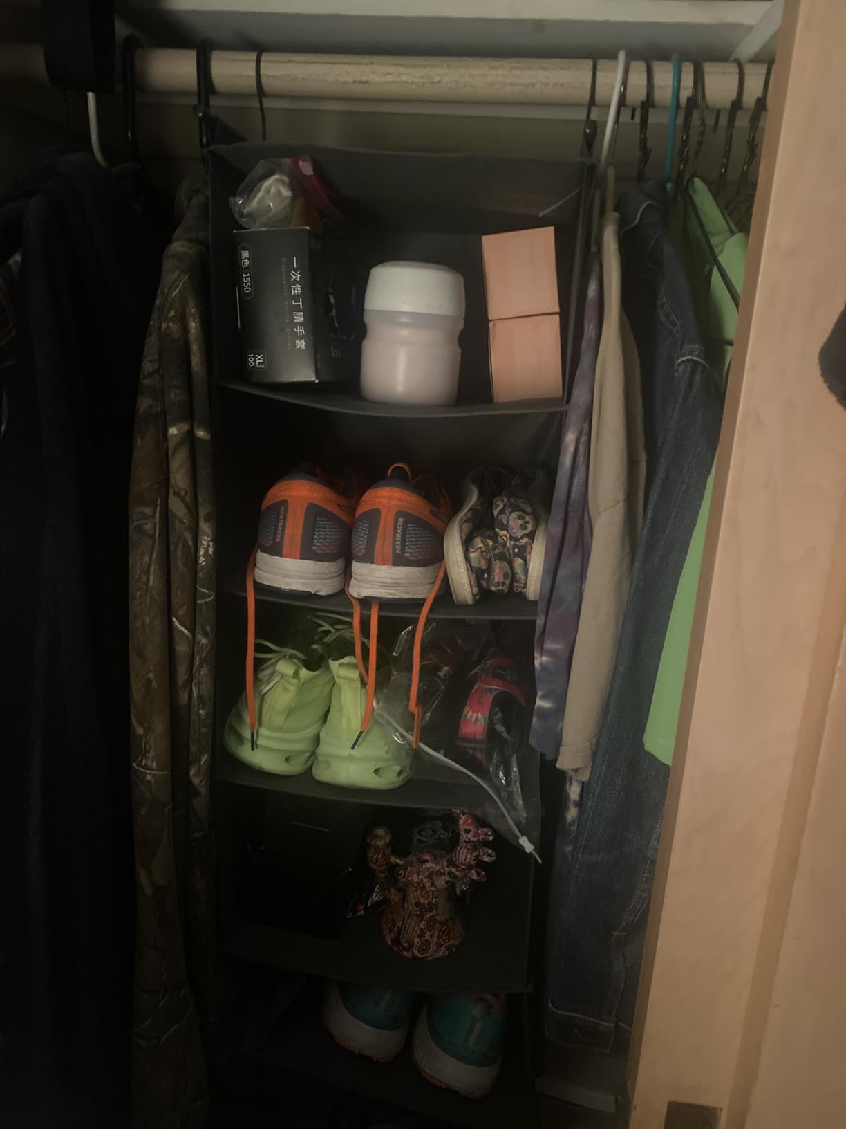 MAX Houser 6 Tier Hanging Closet Organizer with 2 Sturdy Hooks, Grey customer photo 2