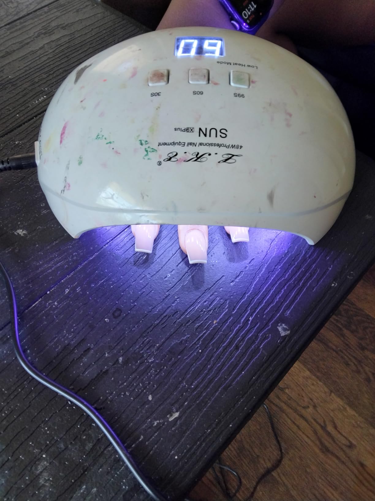 Gel UV LED Nail Polish Lamp, LKE Nail Dryer 40W LED Light with 3 Timers Professional for Nail Art Tools Accessories White customer photo 2
