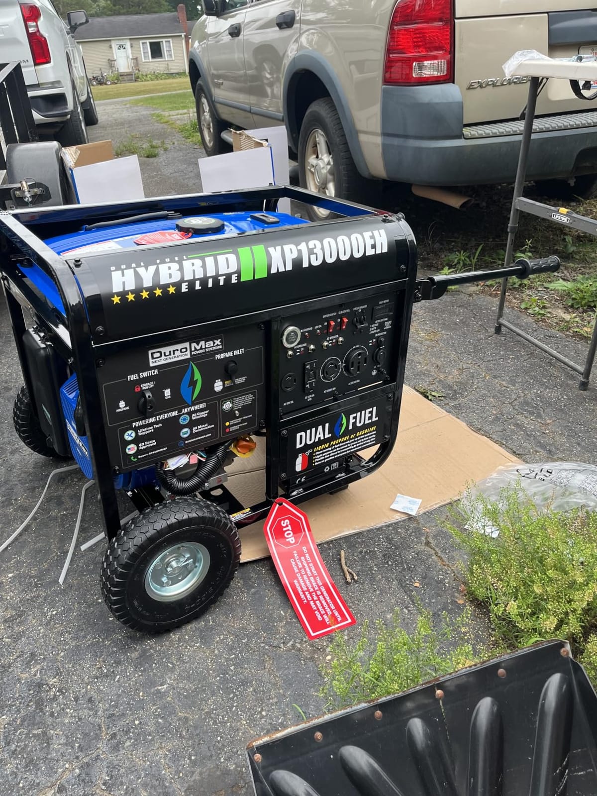 DuroMax XP13000EH 13,000-Watt Dual Fuel Portable Generator - Gas & Propane, Electric Start, Whole Home Backup Power, Transfer Switch Ready, RV & Emergency Ready customer photo 1