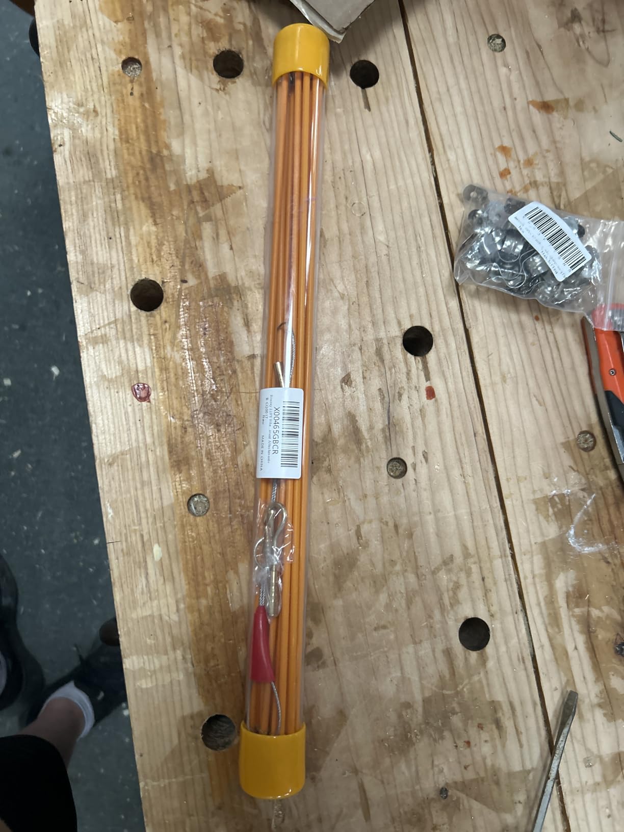11FT Fiberglass Wire Running Kit, Cable Running Rods with 5 Attachments | Fiberglass Electrical Wire Running Rods, 11FT Non-Conductive Pulling Kit with 5 Interchangeable Heads, Carrying Case customer photo 2