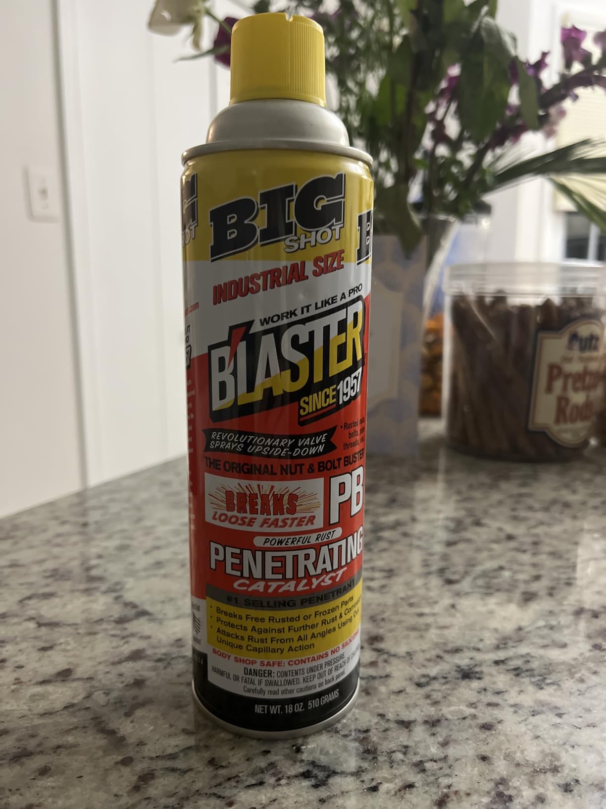 PB Blaster Penetrating Oil Spray, Big Shot 18 oz Aerosol Cans (1-Pack) - Rust Remover & Bolt Loosener for Stuck Nuts, Bolts & Rusted Parts - Penetrating Catalyst for Automotive & Mechanical Use customer photo 2