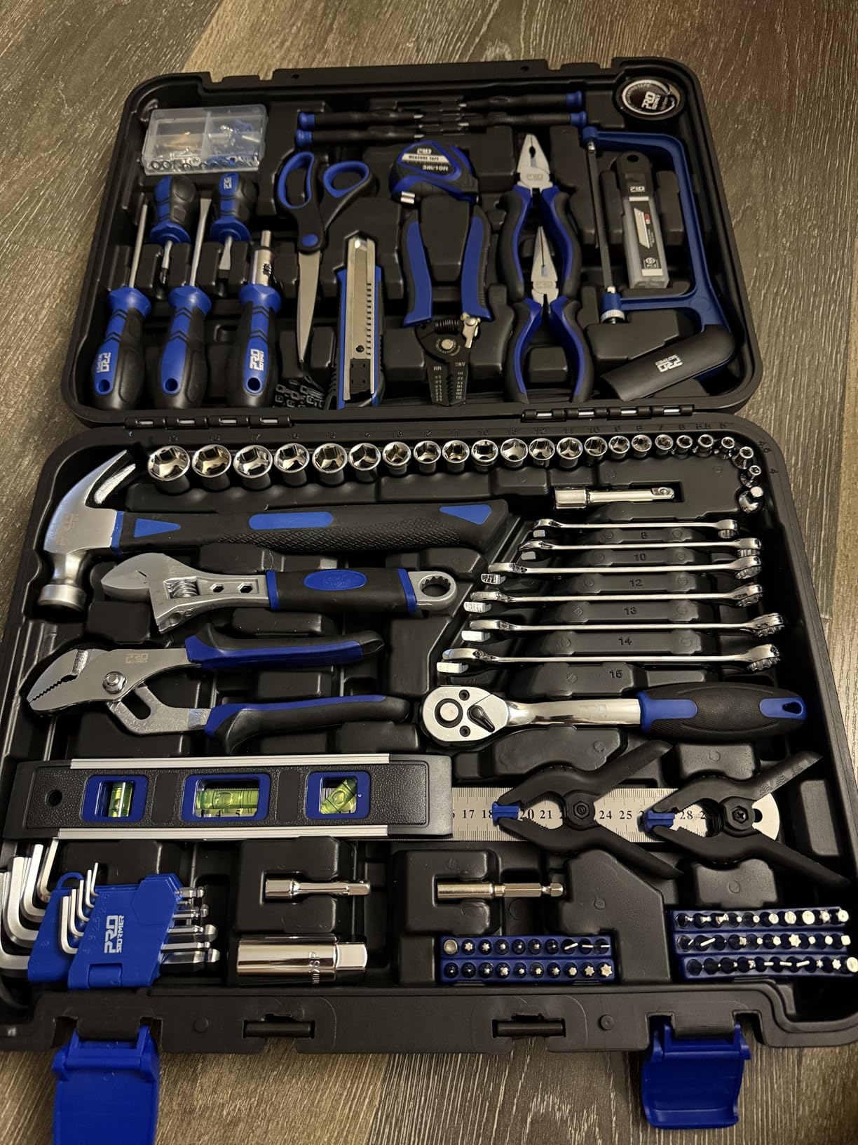 Prostormer 259-Piece Tool Kit, General Household Hand Tool Set, Blue customer photo 2